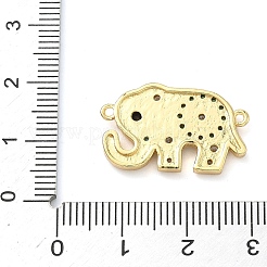 Подвески-соединители в виде слонов из латуни с разноцветными кубическими цирконами&nbsp;KK-A282-13G