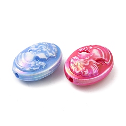 Непрозрачные переливающиеся акриловые бусины с УФ-покрытием&nbsp;MACR-K351-03