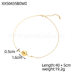 Halsketten mit Anhänger aus 304 Edelstahl&nbsp;STAS-OY016-74G