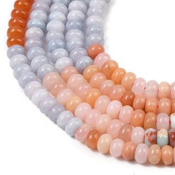 Нити градиентных бусин из натурального белого нефрита&nbsp;G-NH0006-A08-01