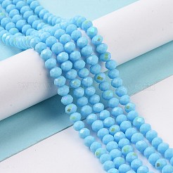 Chapelets de perles en verre opaque de couleur unie&nbsp;EGLA-A034-P1mm-L11