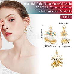 Латунные микропаве разноцветные кубические циркониевые подвески класса ААА&nbsp;KK-BBC0015-36C