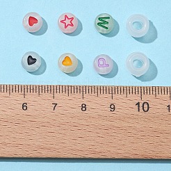 6 стиль светящихся акриловых и прозрачных пластиковых бусин&nbsp;MACR-FS0001-24