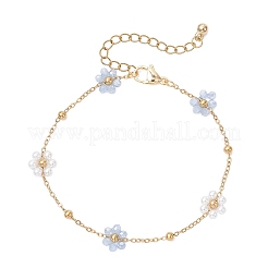 Gliederarmbänder aus Glas und ABS-Kunststoff mit Kunstperlen&nbsp;BJEW-JB12572-03