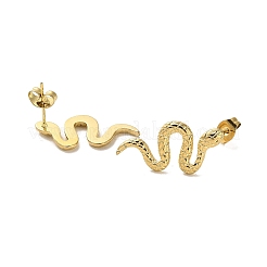 Золотые серьги-гвоздики из нержавеющей стали 304&nbsp;EJEW-Z033-01C