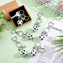 8 t-shirt en PVC et alliage avec ballon de football et pendentif orné d'un mot&nbsp;KEYC-PH01644