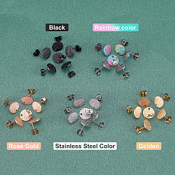 30 pieza de accesorios para pendientes de acero inoxidable 304 de 5 colores&nbsp;STAS-UN0023-07
