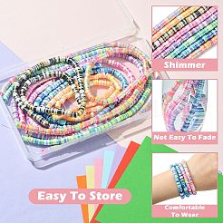 8 нить 8 цвета бусины из полимерной глины ручной работы&nbsp;CLAY-CJ0001-93