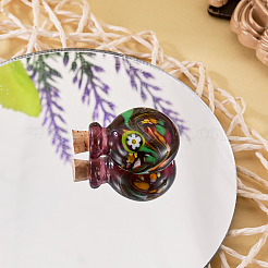 Colgantes de botella de perfume hechos a mano de lampwork&nbsp;LAMP-TADJ0001-05B