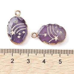 Natürlichen Amethyst oval Anhänger&nbsp;G-C102-07G-03