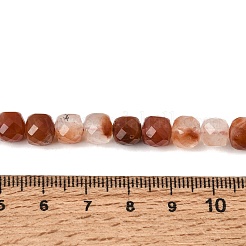 Brins de perles de quartz rutile en poils de lapin rouge naturel&nbsp;GG-CBA4808-B02-04