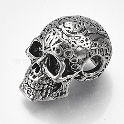 Сплавочные овальные бусины тибетского стиля &nbsp;LS-PALLOY-S178-37