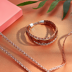 Двухслойный плетеный шнур из искусственной кожи длиной 10 м.&nbsp;LC-PH0001-07A