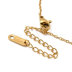 Lune de zircon cubique clair avec collier pendentif serpent avec chaînes de câble&nbsp;NJEW-P273-02G