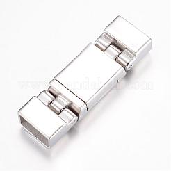 Fermoirs magnétiques en acier inoxydable 304 résistant au ternissement avec emembouts collées&nbsp;STAS-G071-42P