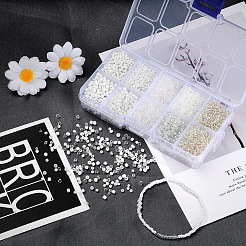 10 стиль 12/0 и 8/0 круглые прозрачные и посеребренные круглые отверстия и прозрачные и непрозрачные цвета бисер и цейлонский стеклянный бисер&nbsp;SEED-YW0001-35