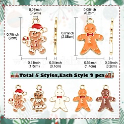 10шт 5 стиля подвески из сплава с эмалью&nbsp;FIND-YW0005-43