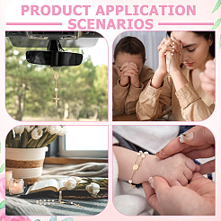 50 шт. браслеты из сплава с крестом и подвеской в виде Иисуса&nbsp;BJEW-WA0001-03