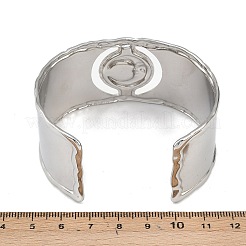 Браслеты-манжеты из нержавеющей стали 304 Moon&nbsp;LS-BJEW-B157-01PG