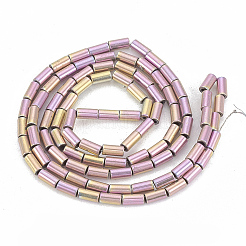 Electroplate non magnetici ematite sintetico fili di perline&nbsp;G-T061-137C