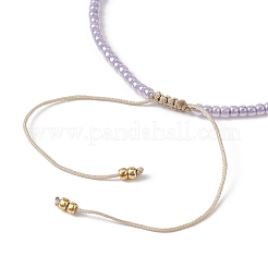 Braccialetti con perline intrecciate con conchiglia naturale e semi di vetro a forma di cuore&nbsp;BJEW-JB09922-02