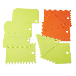 9 шт. 3 вида пластиковых скребков для крема для выпечки&nbsp;AJEW-TA0002-34