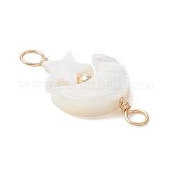 Натуральные пресноводные ракушки в форме луны со звездообразными соединительными элементами.&nbsp;PALLOY-JF05182