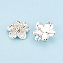 Латунные микропаве прозрачные подвески с фианитом&nbsp;KK-T077-31S