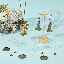 Наборы для самостоятельного изготовления подвесок из латуни и стекла&nbsp;DIY-BC0015-27G