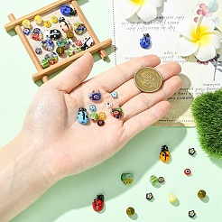 50 шт. 5 стиля бусины ручной работы миллефиори лэмпворк&nbsp;LAMP-YW0001-93