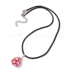 Collane con ciondolo a goccia con perline di vetro&nbsp;NJEW-MZ00069-03