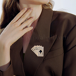 2 pin esmaltado de cartas de póquer&nbsp;JEWB-FH0003-18G