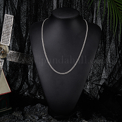 Collier chaîne cubaine en acier inoxydable 304 (1 pièce) pour homme et femme&nbsp;NJEW-BM0001-08C