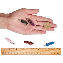 5pcs 5 natürliche Edelsteinanhänger im Stil&nbsp;G-SZ0001-13