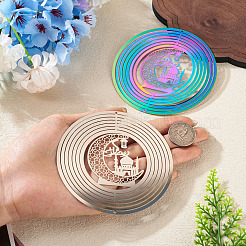 2 pz 2 colori Ramadan e Eid Mubarak tema 201 ciondoli/collegamenti in acciaio inossidabile&nbsp;STAS-TA0005-68