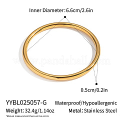 Гладкие простые браслеты из нержавеющей стали 304 для женщин&nbsp;IJ4161-1