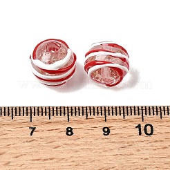 Бусины ручной работы из эмали с золотым песком&nbsp;LAMP-B035-03C