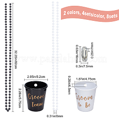 8 комплект из 2-х цветных наборов для самостоятельного изготовления ожерелий из стеклянных рюмок&nbsp;DIY-CP0008-06