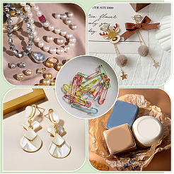 Boîtes à bijoux en papier carton pliable&nbsp;CON-WH0069-73