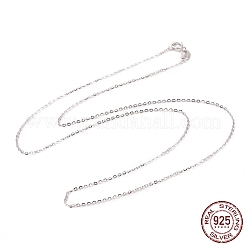Collana con catene a maglie in argento sterling placcato rodio anti-ossidazione per donna&nbsp;STER-I021-08A-P