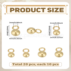 20 шт. 2 стиля ионное покрытие (IP) шармы-шармы из нержавеющей стали 304&nbsp;STAS-LP0004-11