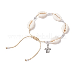 Braccialetti con ciondolo tartaruga in lega&nbsp;BJEW-JB11758-01