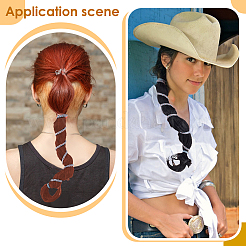 5 шт. двухцветных нейлоновых париков с резинками для волос&nbsp;OHAR-GA0001-15