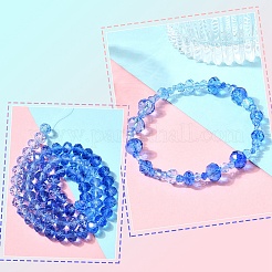 6 стиль градиент цвета прозрачные окрашенные стеклянные бусины нити&nbsp;DGLA-YW0001-28A