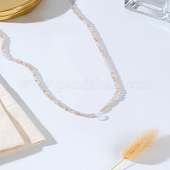 Colliers de perles en rondelles de verre 1 pièce&nbsp;NJEW-LP0007-23S