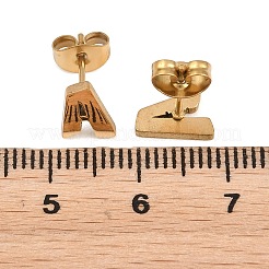 Boucles d'oreilles à tige en acier inoxydable 304&nbsp;SA-T001-03G