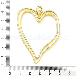 Сердечко стойка покрытие латунь большие подвески&nbsp;KK-Z067-10G