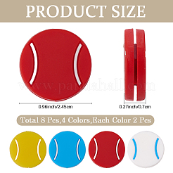 8шт 4 цвета силиконовый амортизатор для теннисной ракетки в форме теннисного мяча&nbsp;AJEW-CN0005-03