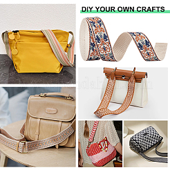 5 ярд жаккардовых лент из полиэстера с цветами&nbsp;SRIB-BC0001-28