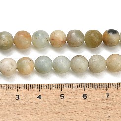 Fili di perline di amazzonite con fiori naturali smerigliati&nbsp;GG-CBA6382-A04-8mm-01
